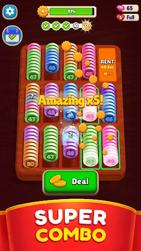 Pocket Sort: Coin Merge Puzzle screenshot