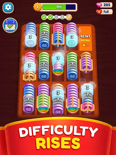 Pocket Sort: Coin Merge Puzzle screenshot