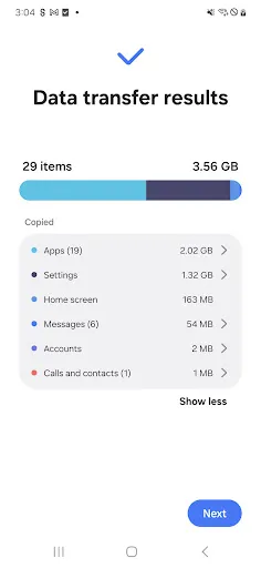 Samsung Smart Switch Mobile screenshot