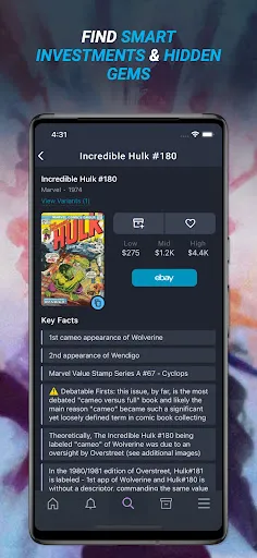 Key Collector Comics screenshot
