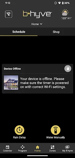 B-hyve screenshot