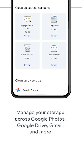 Google One screenshot
